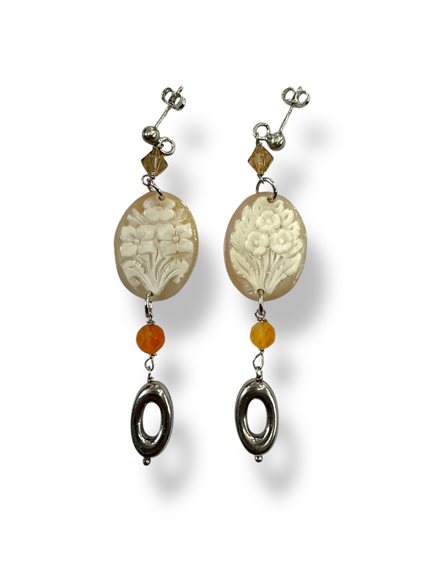 Ohrringe Mandile 1922 Dame Cammei  in Silber Conchiglia 2MORCM12 - 2MORCM12